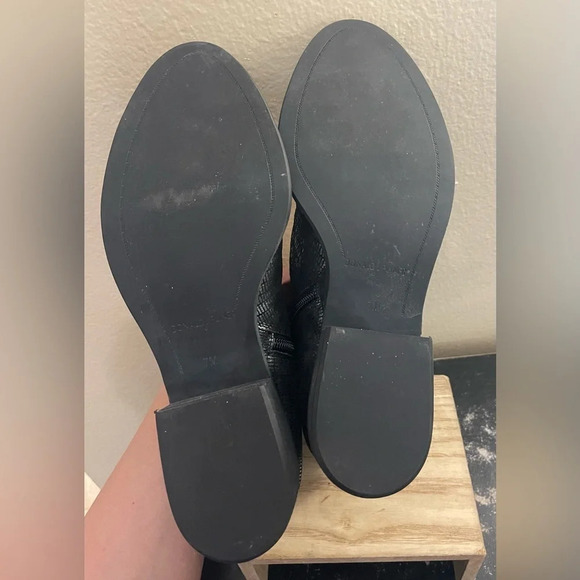 Donald Pliner Metallic Lizard Print Leather Boot Size 7 Goth Unique Rock - Picture 10 of 11